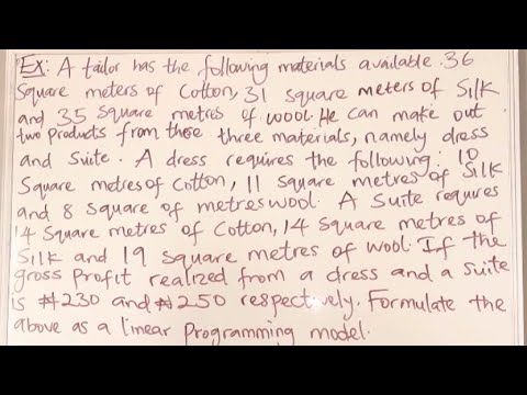 Word problem on Linear programming( Maximize). - YouTube