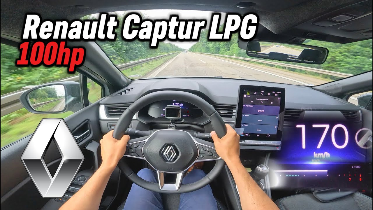 2025 Renault Captur Eco-G 100 LPG (100 hp) | POV Autobahn Test Drive in Germany