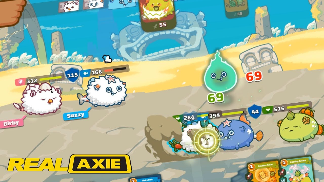 Axie Infinity: Team Fuzzy VS Healing Backlane Plants