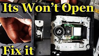 how to fix a dvd drive's tray that doesn't open or eject and replace dvd drive's belt