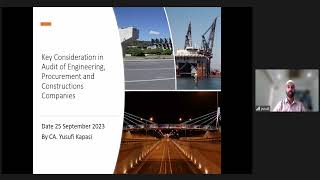 Webinar on “Key Considerations in Audit of Engineering Procurement & Construction (EPC)...- 25092023