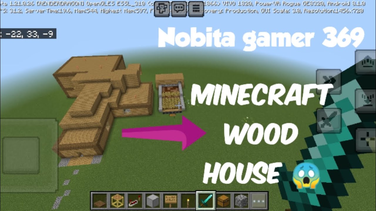 how to make wood house in Minecraft game 😱😱👍 - YouTube