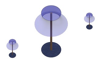 3D table lamp model in AutoCAD
