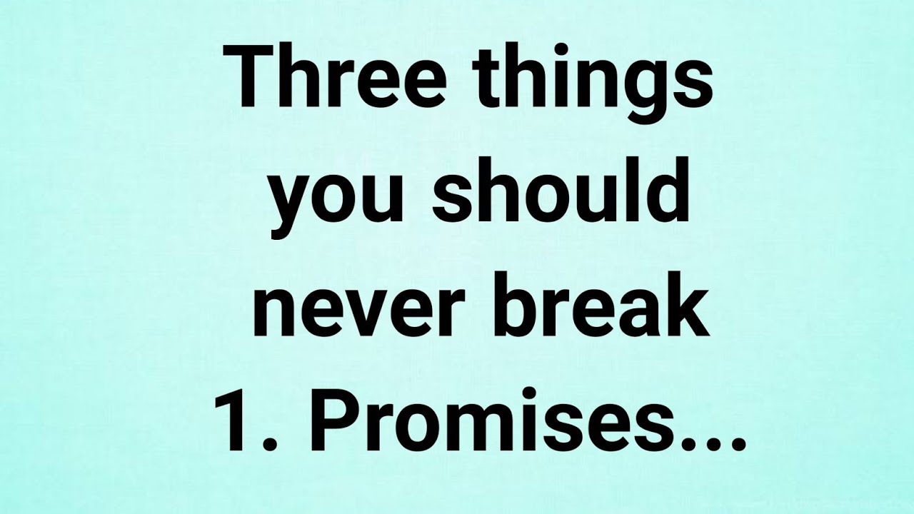 Three things you should never break...| Psychology facts - YouTube