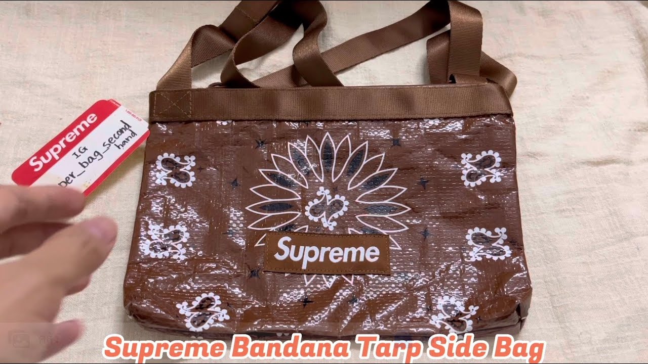 Supreme Bandana Tarp Side Bag SS21 [review] - YouTube