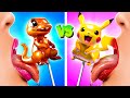 Pokémon Yiyecek Meydan Okuması! Pokemon Savaşı! Pokemonlar Gerçek Hayatta!