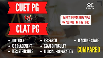 CUET PG vs. CLAT PG Compared | CUET LLM PG 2024  | CLAT PG 2025 | DU LLM | CLAT PG