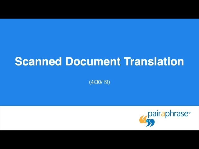 Translate Scanned Documents With Pairaphrase ✔ Best Way to Translate a Scanned Document