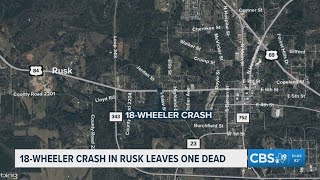Pedestrian killed in 18-wheeler collision on Highway 84 in Rusk