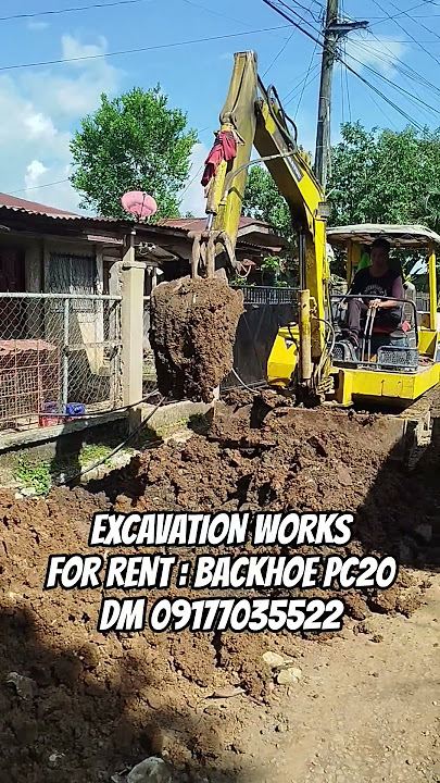 Excavation works. For Rent : Backhoe PC20. DM 09177035522 #DongrobertTV #shorts #youtubeshorts #CDO