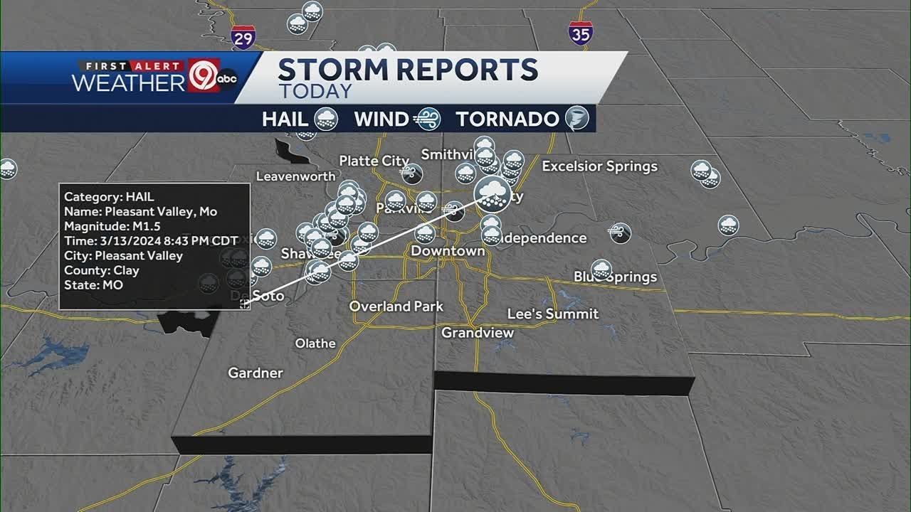 Storm reports from severe weather outbreak in Kansas City - YouTube