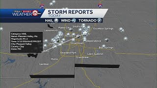 Storm reports from severe weather outbreak in Kansas City