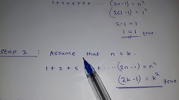 MATHEMATICAL INDUCTION. 1+3+5+7+....+(2n-1)=n^2