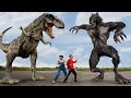 Best realistic trex attack  trex vs werewolves  jurassic park fanmade film  teddy chase