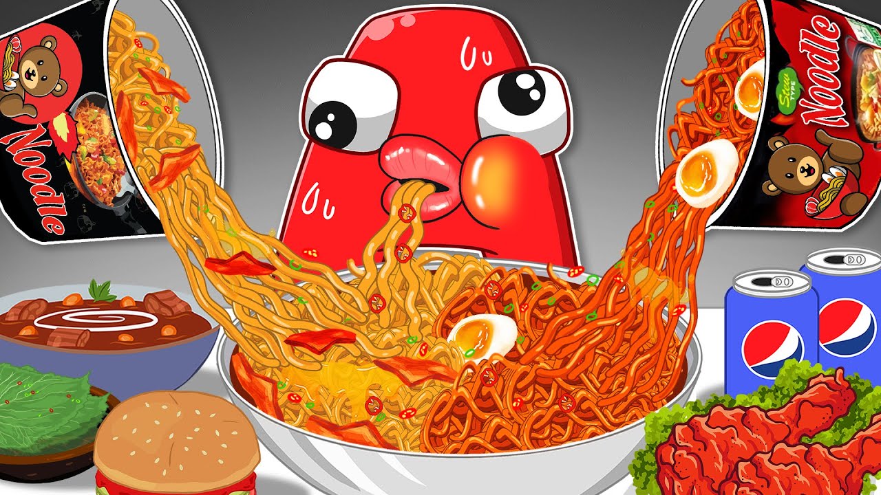 Convenience Store Mukbang Spicy Noodles, Alphabet Lore X Mukbang, Cartoon  Animation