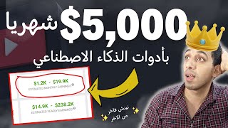 قناه يوتيوب بالذكاء الاصطناعي |خطوه بخطوه|الربح من اليوتيوب للمبتدئين