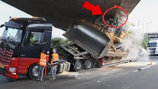 TRUCKS SMASHING INTO BRIDGES - IDIOT TRUCK DRIVERS - CRAZY TRUCK DRIVING 2024 | Evoke Drive