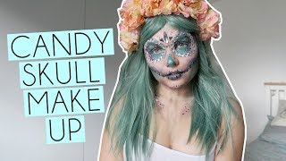 SOPHIE HANNAH CANDY SKULL SET MAKE UP TUTORIAL | CRAFTOBER #11