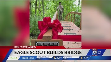 Eagle Scout builds bridge