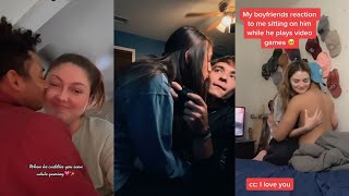 cuddling my boyfriend while he&#39;s gaming to see his reaction | tiktok compilation