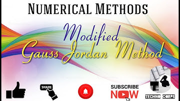 Modified Gauss Jordan | Inverse of a Matrix | Numerical Methods #numericalmethods #bitdurg, #csvtu