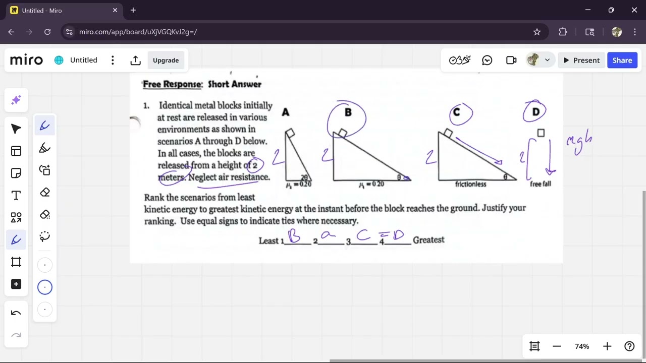 AP Physics 1 Energy Packet | Free Response 1