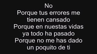 Video thumbnail of "Alejandro Fernández - No (Letra)"