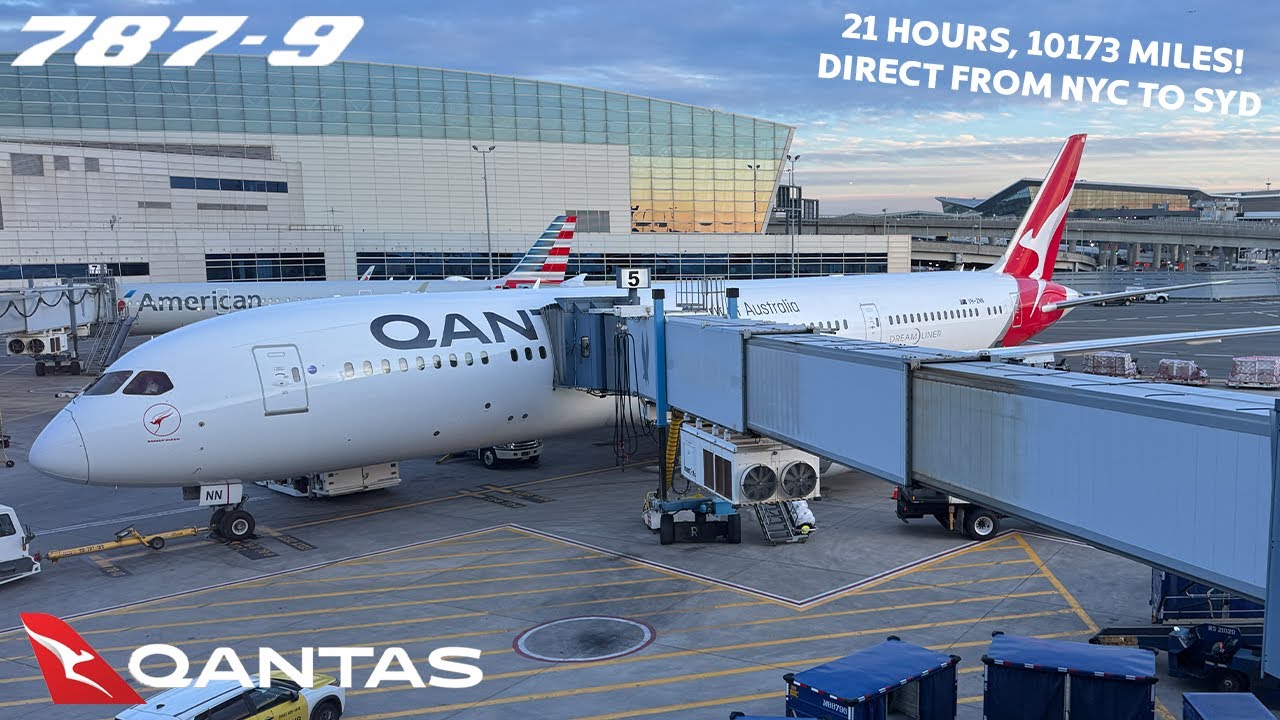 BUSINESS CLASS 🇺🇸 (JFK) New York - Melbourne (MEL) 🇦🇺 via AKL, SYD Qantas 787-9 [FULL FLIGHT REPORT]