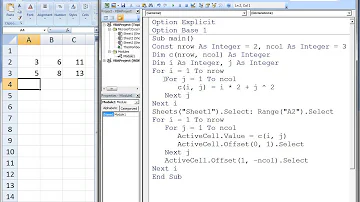 Excel VBA Topic 9.2 - Multidimensional Arrays (matrices)