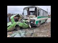 ВАЗ с водителем расплющило в лобовом ДТП с Автобусом в Харьковской области
