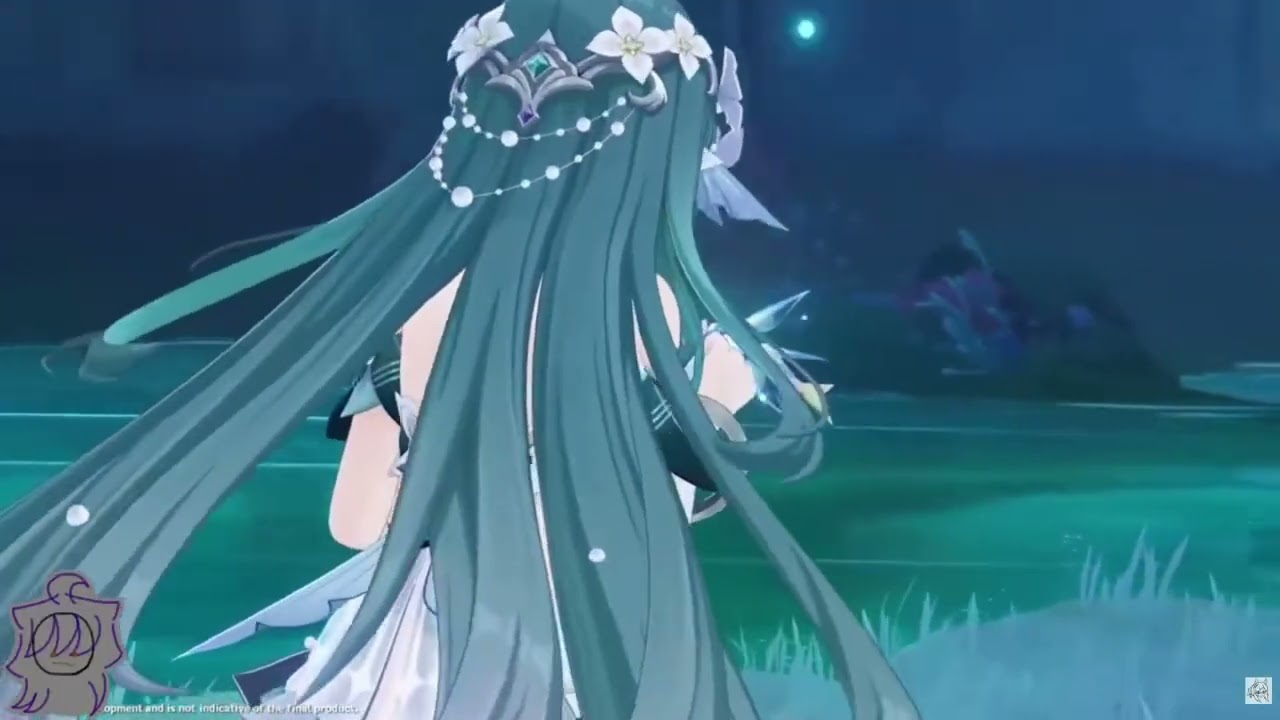 Nectar being excited for Vodyanitsa during the Genshin 7.1 Live