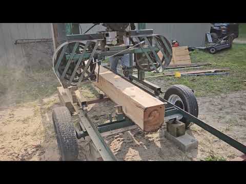 Band mill cutting cedar
