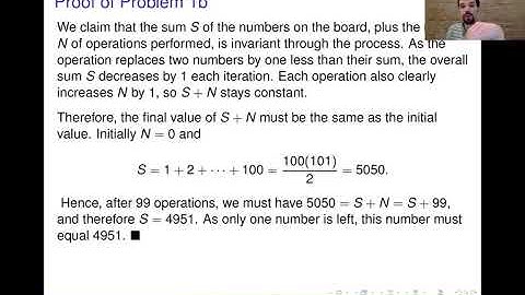 COMP-761: Lecture 5 (invariants and monovariants)