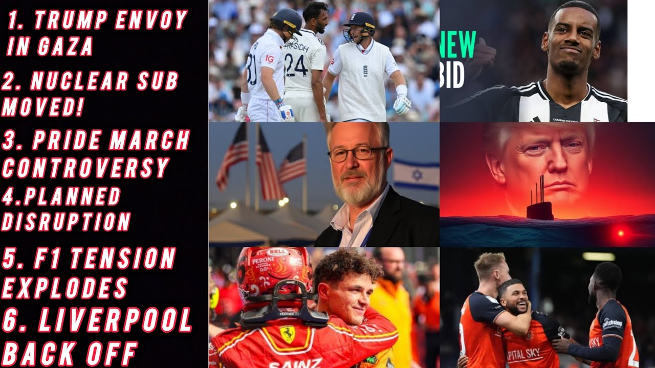 Global Headlines: Trump Envoy in Gaza, Nuclear Submarine Move, Budapest Pride Probe & Sports Drama”