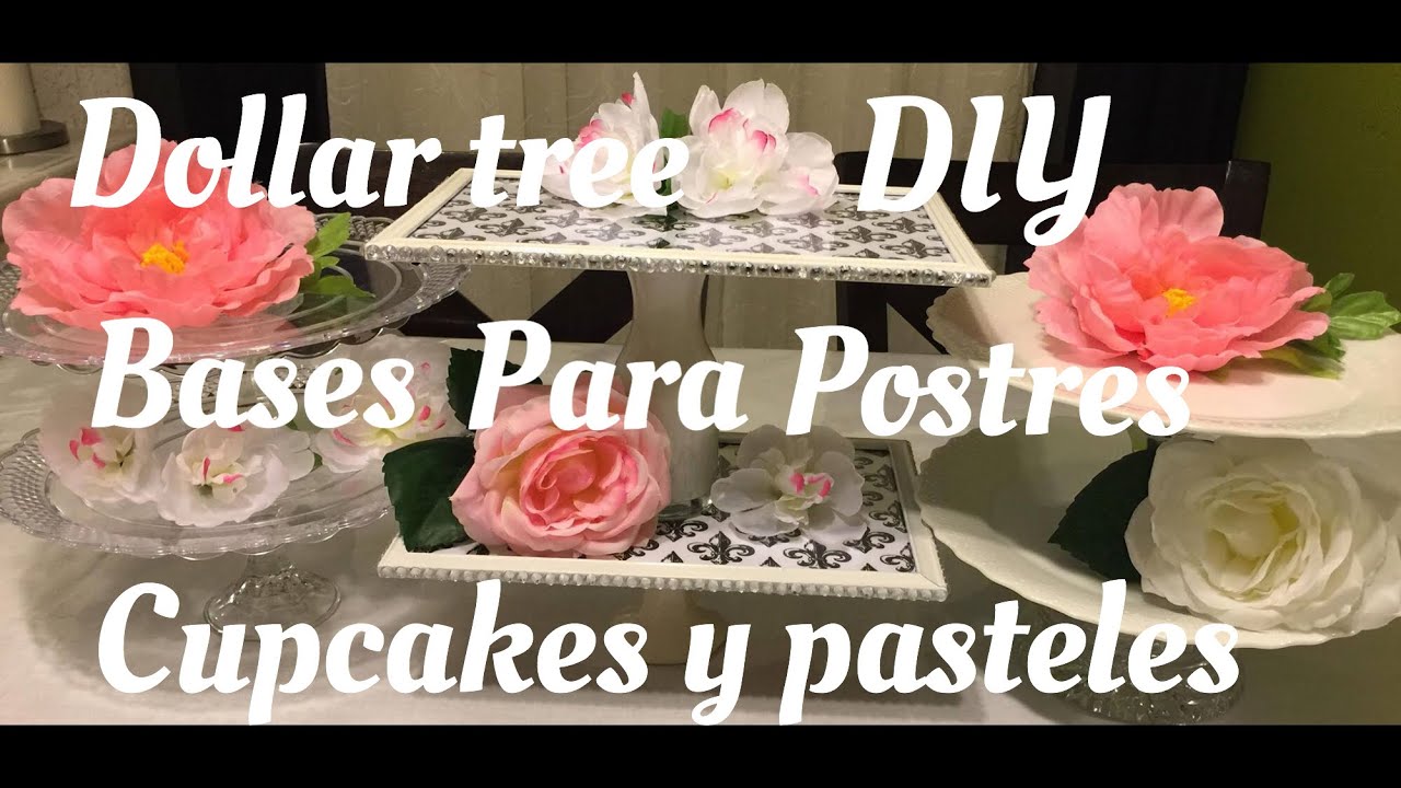Dollar tree🌲DIY bases para cupcakes y pasteles 🎂 YouTube