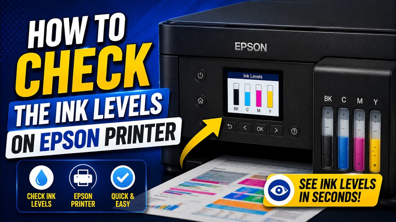 How To Check The Ink Levels On Epson Printer - YouTube