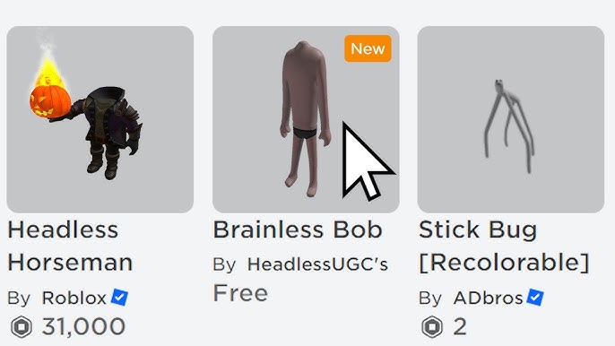 EventHunters - Roblox News on X: The official roblox headless is free…    / X