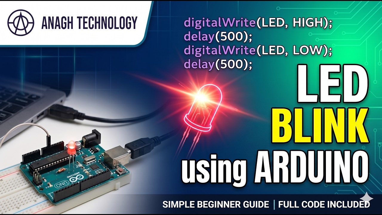 Arduino LED Blink Tutorial for Beginners 💡 | Step-by-Step Guide ...