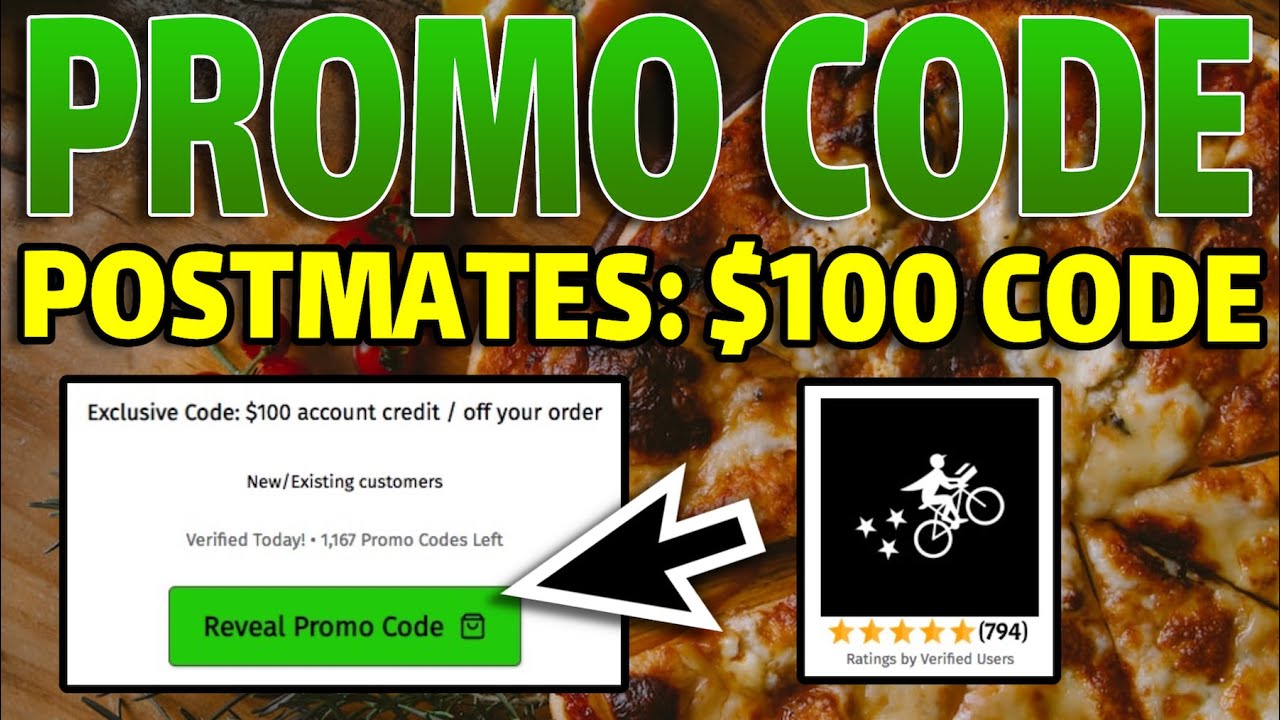 Postmates Promo Code 2023 Save 100 Postmates Discount Codes YouTube