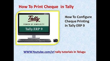 How To Print Cheque In Tally ERP9, How To Configure Cheque printing in Tally In Telugu.
