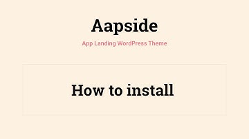 how to install appside app landing wordpress theme
