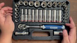 quinn 35 pc socket set unboxing and review