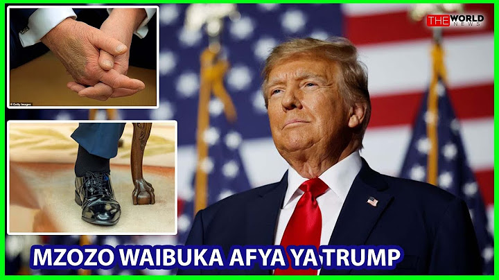 MZOZO WAIBUKA AFYA YA TRUMP SERIKALI YATOA TAMKO