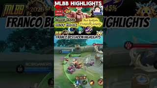 MLBB Highlights # Top global tank Franco best strongest powerful tank# Unstoppable Hook gameplay.