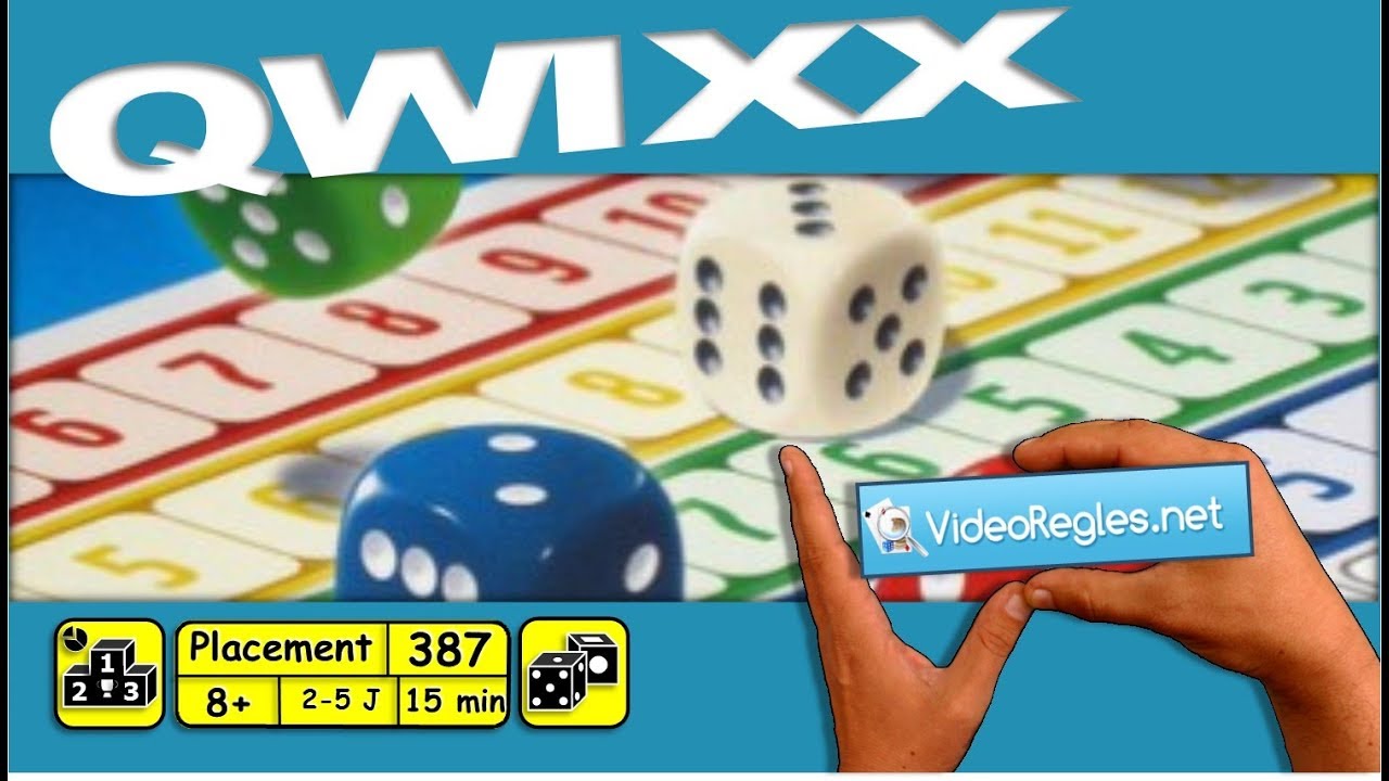 Vidéorègle jeu de société " QWIXX " par Yahndrev (