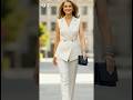 CEO Style in White for Women Over 50 | Elegant Power Outfits | #shorts