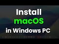 macos installation on windows pc