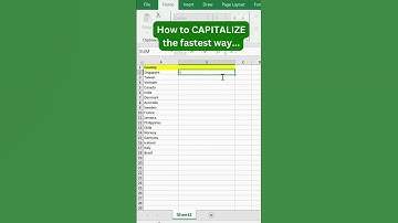 How to convert lowercase to UPPERCASE or CAPITAL letters #excel #googlesheets  #shorts