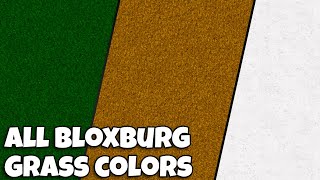 All The Standard GROUND COLORS in Bloxburg!! (in case you forget)