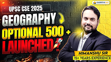 Class 1: Geography Optional 500+ Orientation Session | Himanshu Sir | UPSC Mains 2025